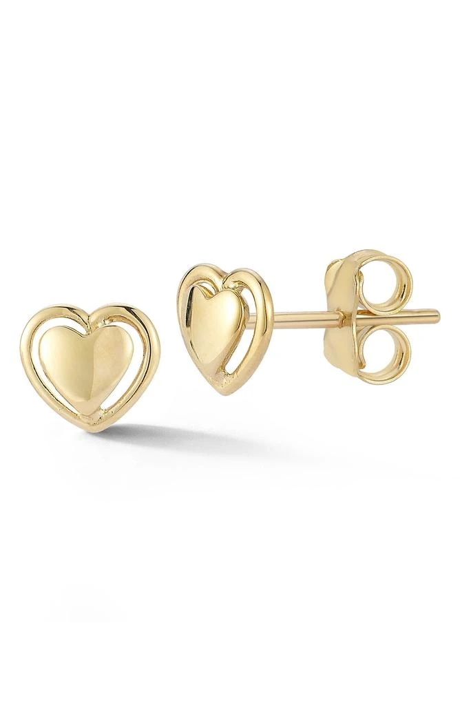 商品Ember Fine Jewelry|14K Gold Heart Stud Earrings,价格¥1948,第1张图片