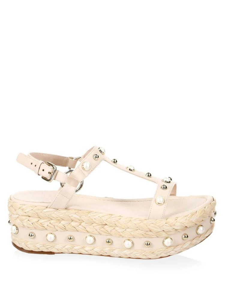 商品Stuart Weitzman|Stuart Weitzman - Studded Leather Espadrilles,价格¥1666,第5张图片详细描述