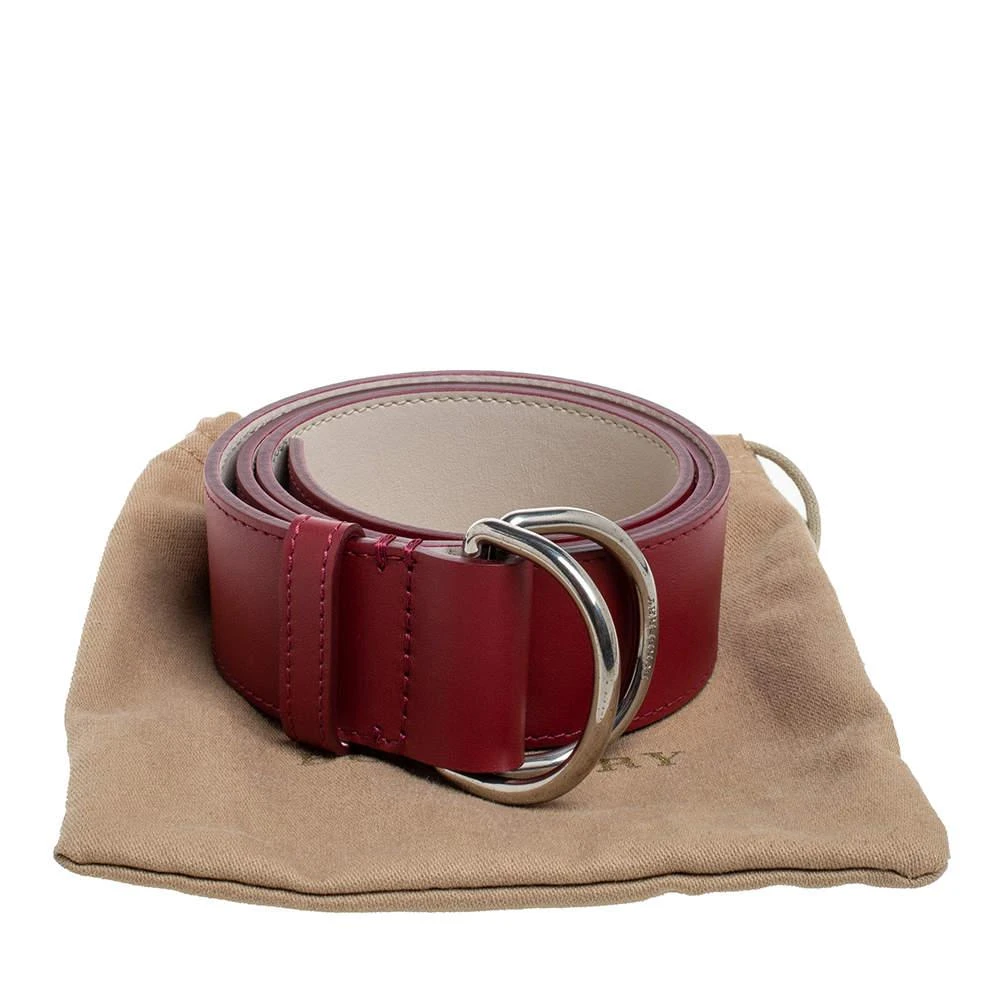 Burberry Wine Red/Ivory Leather Double D Ring Reversible Belt S 商品