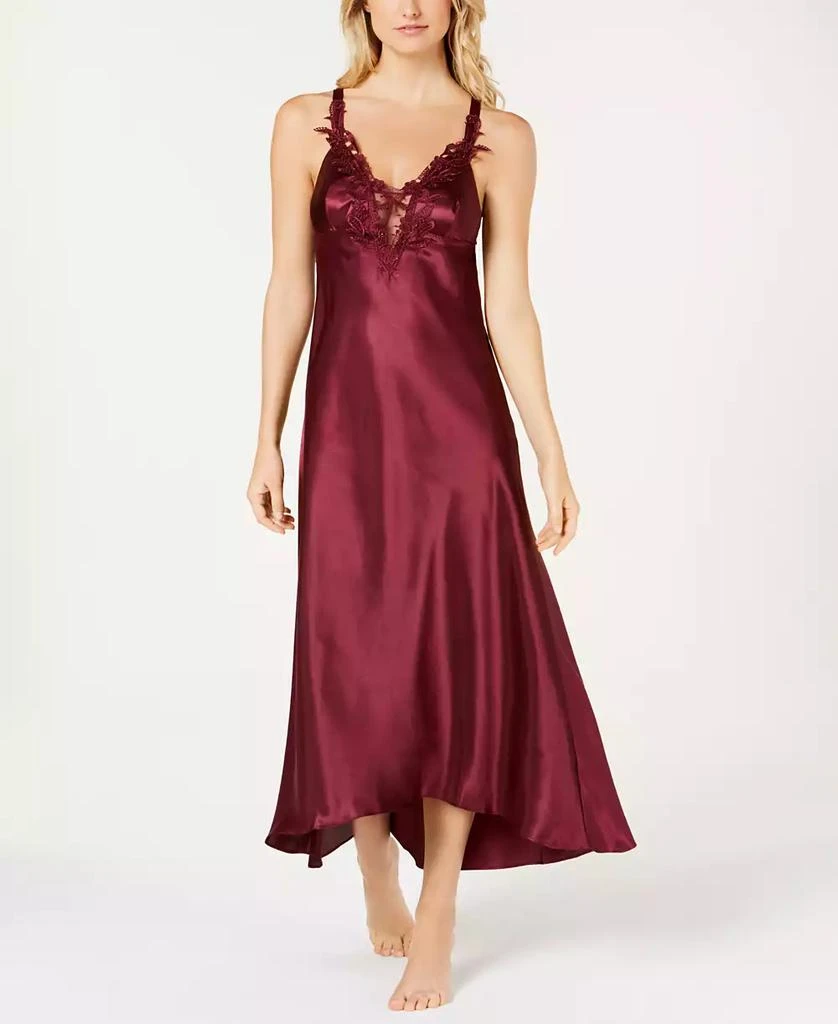 商品Flora Nikrooz|Stella Satin Venise Trim Lingerie Nightgown,价格¥207,第1张图片