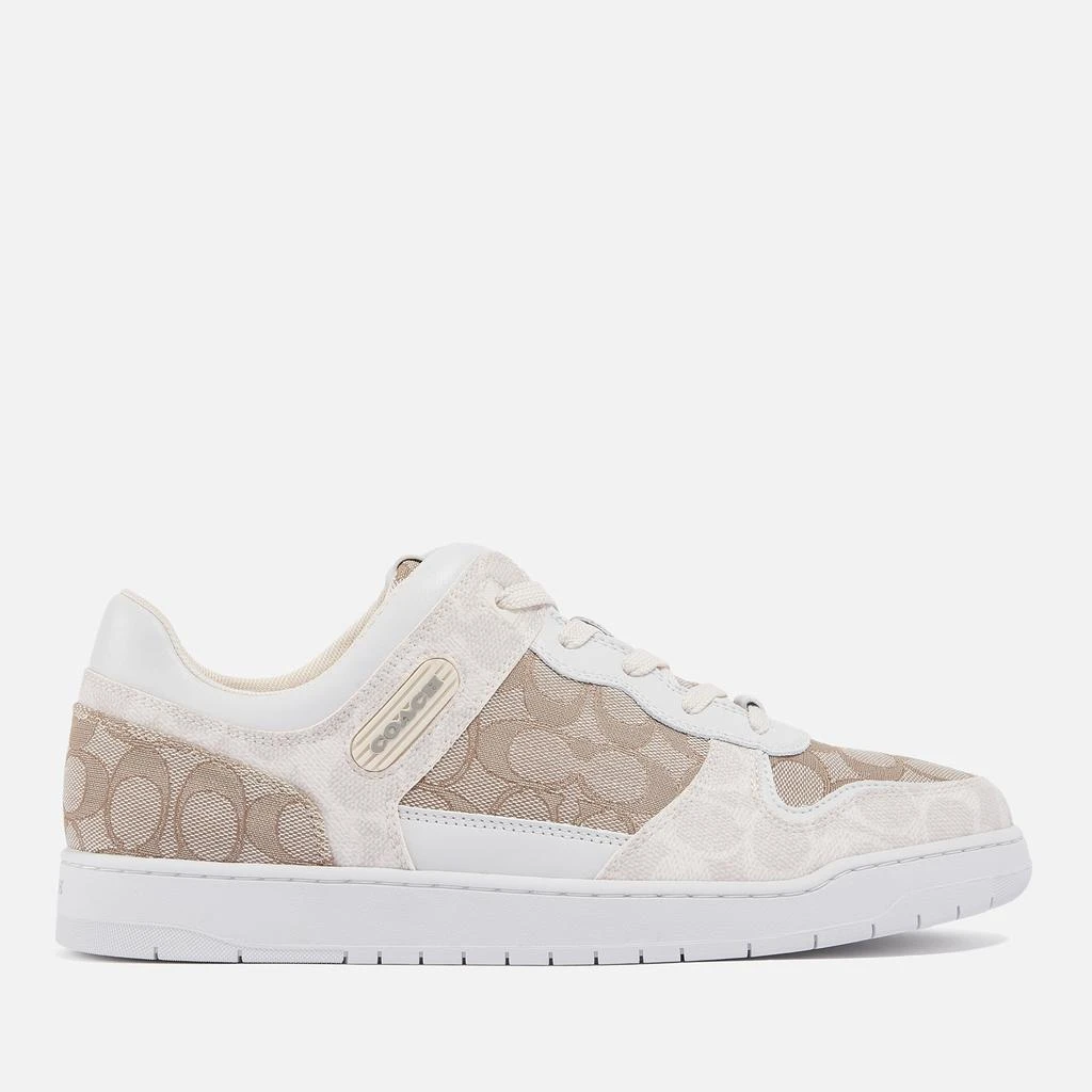 商品Coach|Coach Men's C201 Mixed Signature 1 Basket Jacquard-Canvas Trainers,价格¥2209,第1张图片