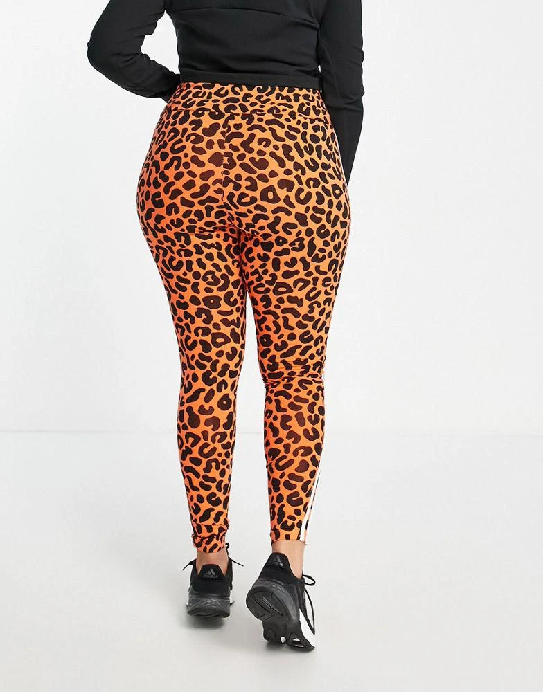 商品Adidas|adidas Originals x Rich Mnisi Plus all over leopard print legging in orange,价格¥324,第2张图片详细描述