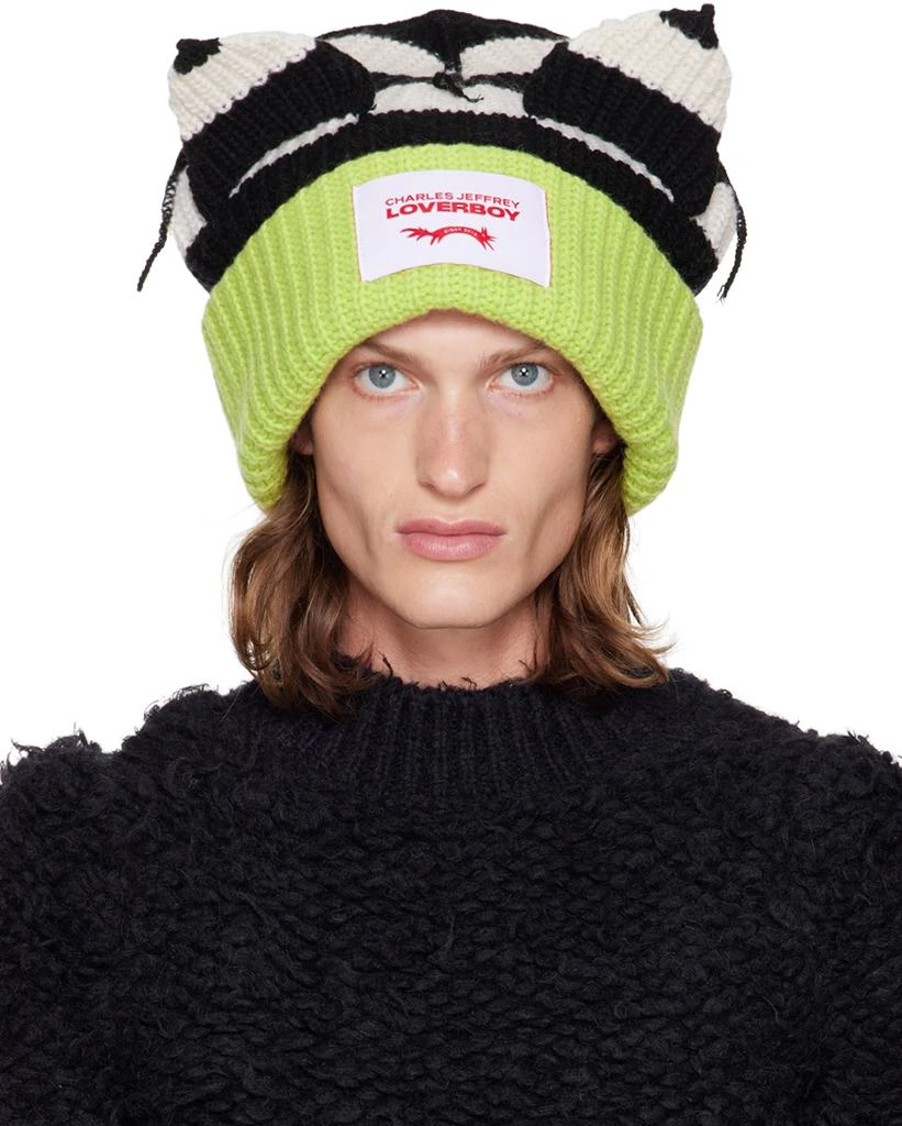 商品Charles Jeffrey Loverboy|SSENSE Exclusive Black Supersized Chunky Ears Beanie,价格¥1667,第1张图片