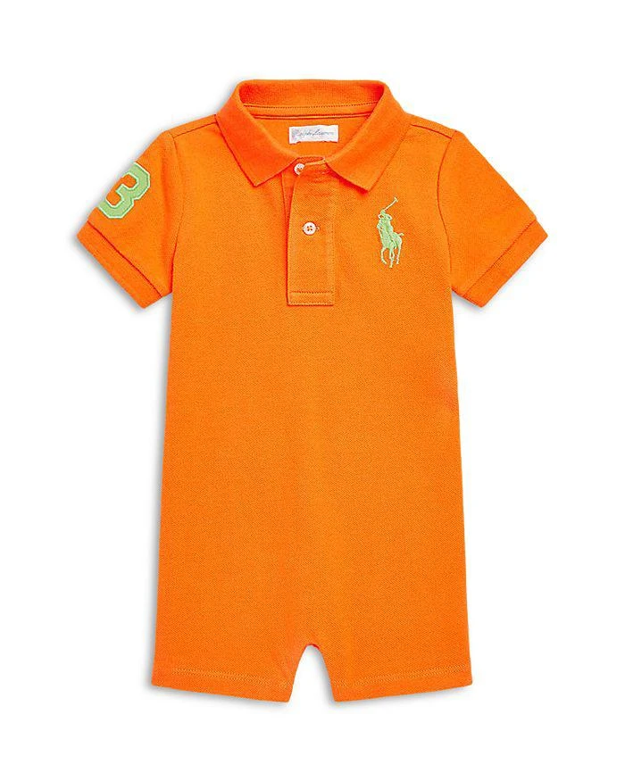 商品Ralph Lauren|Boys' Big Pony Mesh Polo Shortall - Baby,价格¥176,第1张图片