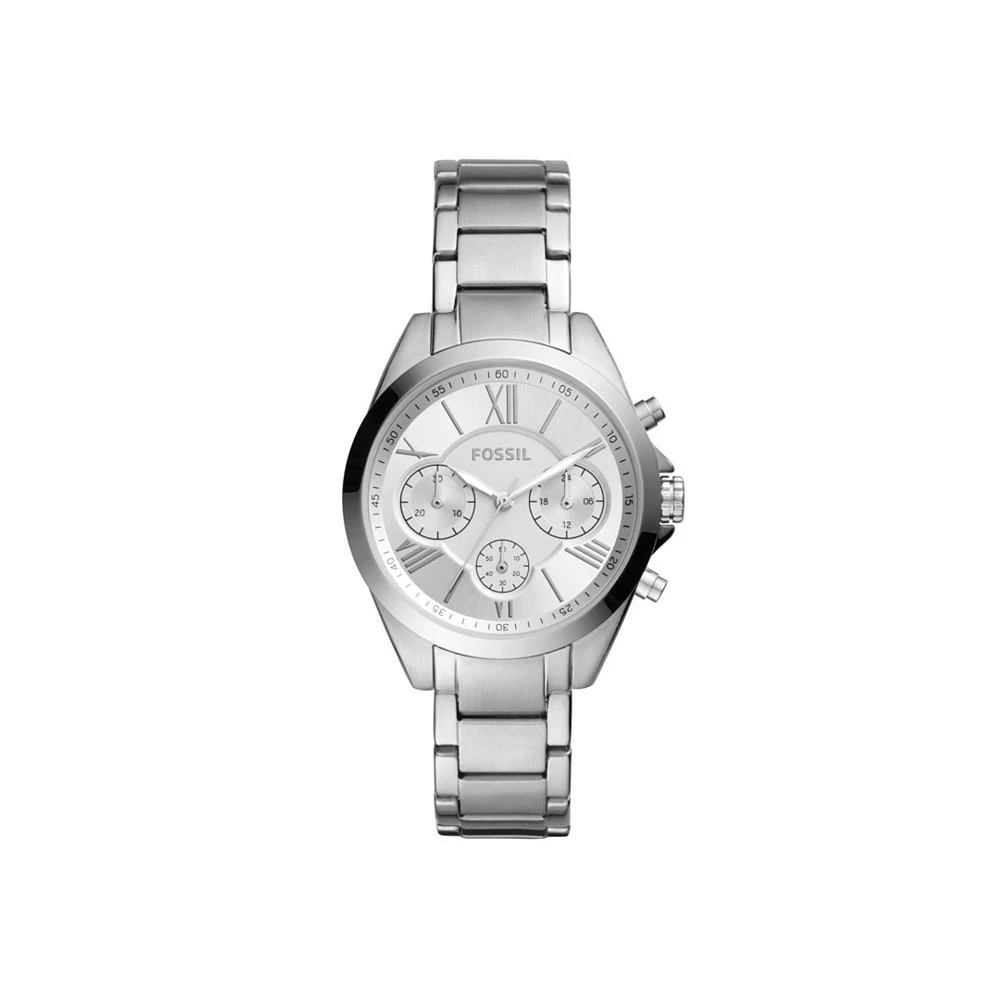 商品Fossil|Women's Modern Courier Chronograph Stainless Steel Silver-Tone Watch 36mm,价格¥823,第2张图片详细描述