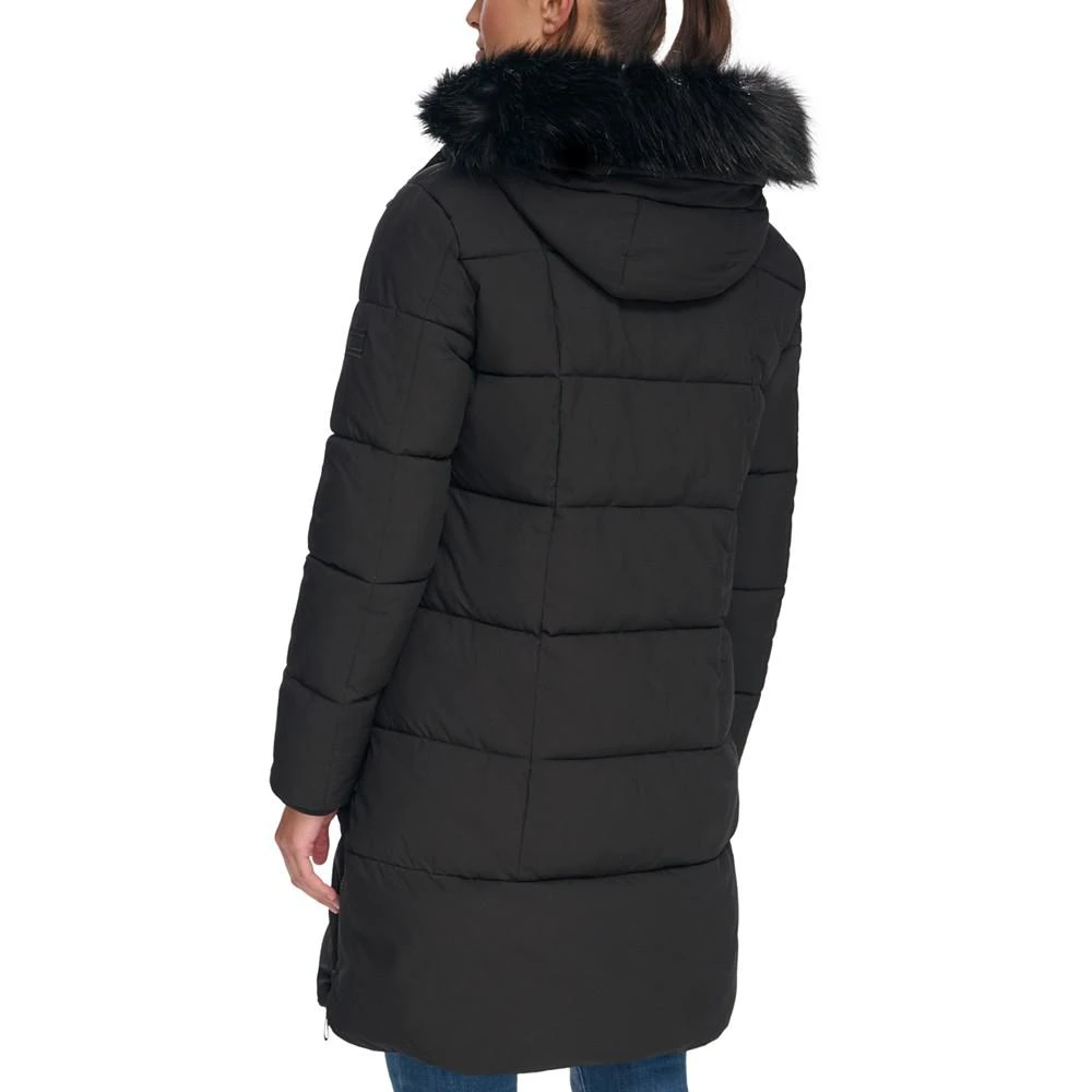 商品Tommy Hilfiger|Women's Faux-Fur-Trim Hooded Puffer Coat, Created for Macy's,价格¥1123,第2张图片详细描述