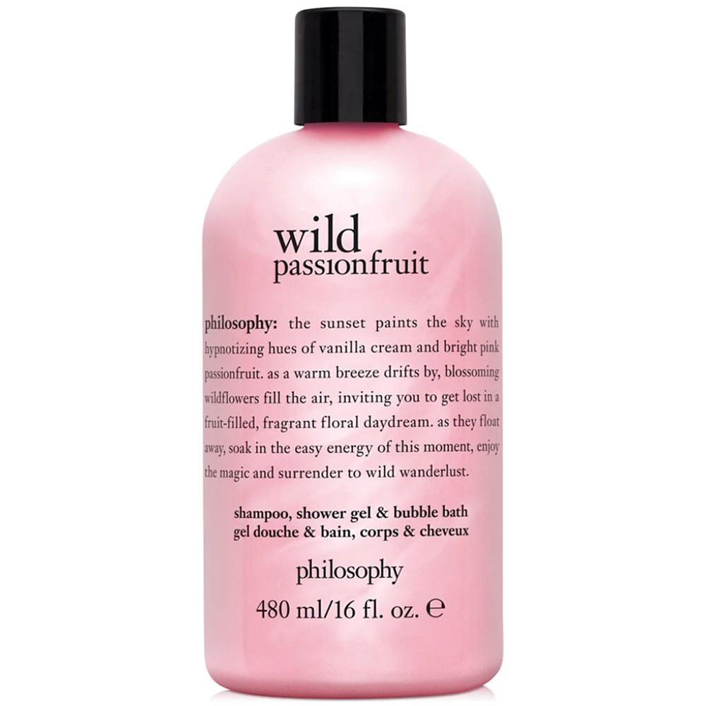 商品philosophy|wild passionfruit 3-in-1 shampoo, shower gel and bubble bath, 16 oz., Created for Macy's,价格¥181,第1张图片