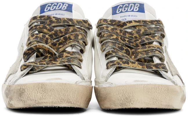 商品Golden Goose|SSENSE Exclusive White Leopard Superstar Sneakers,价格¥4570,第2张图片详细描述