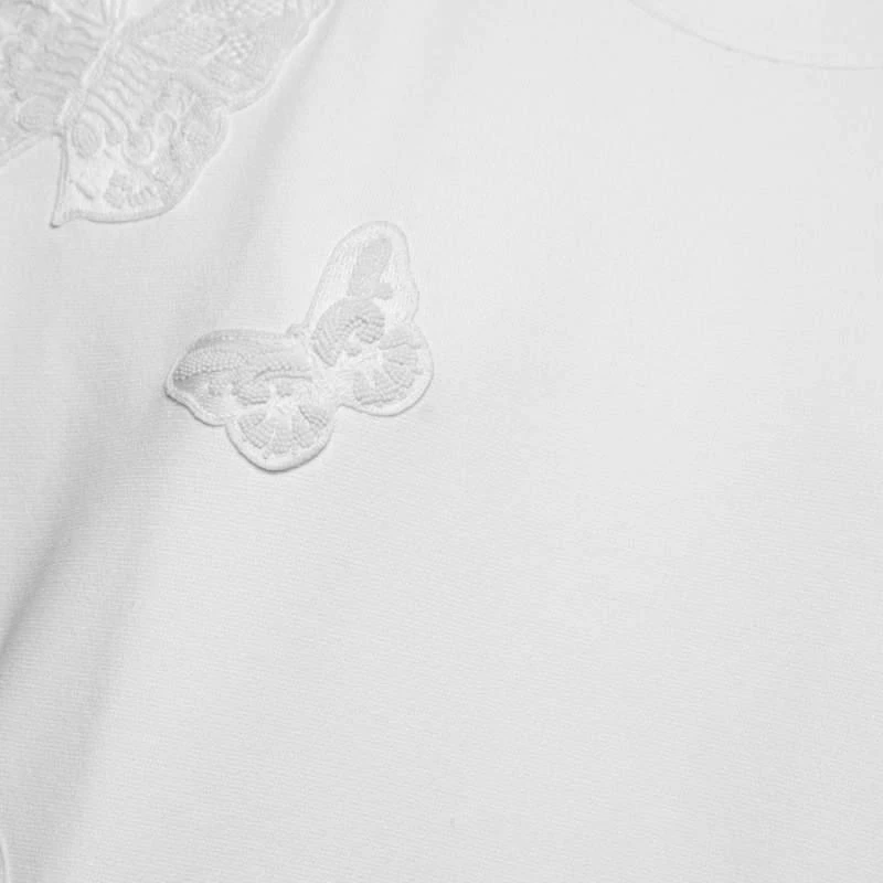 商品[二手商品] Valentino|Valentino White Stretch Knit Butterfly Bead Embroidered Top L,价格¥1021,第3张图片详细描述