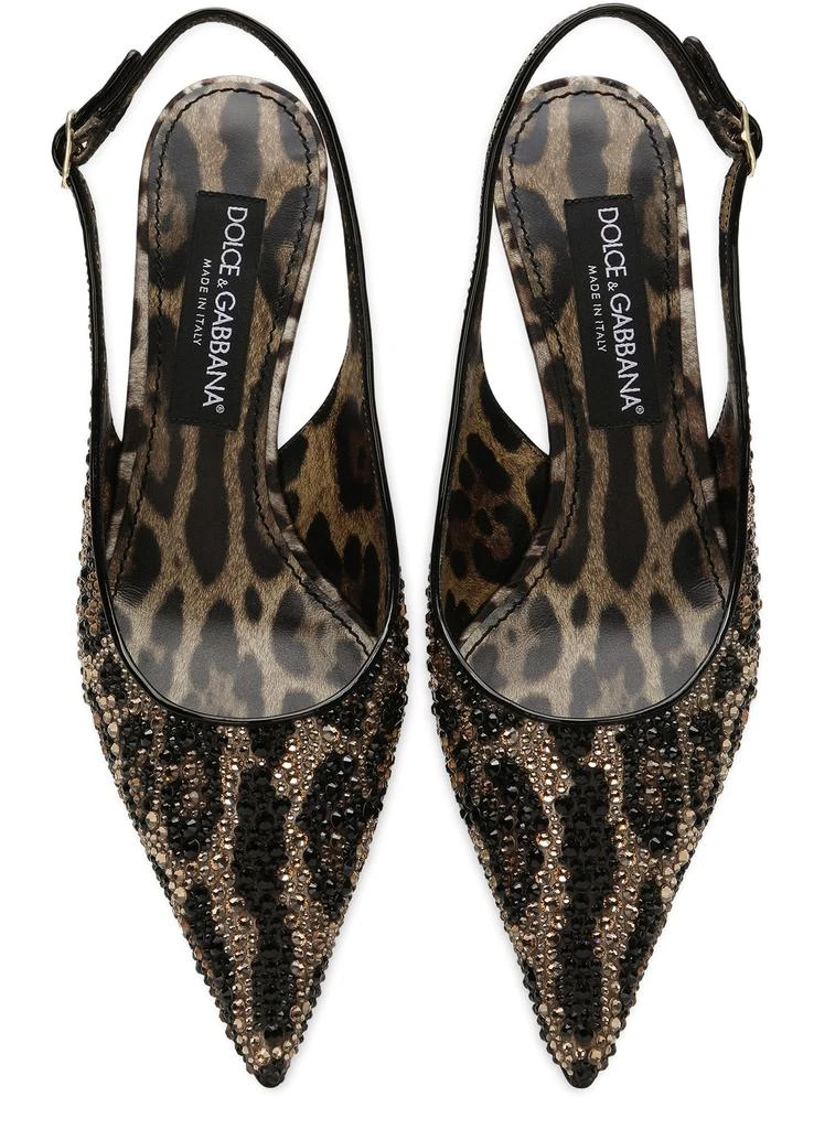 商品Dolce & Gabbana|水钻缀饰缎面露跟鞋,价格¥15186,第4张图片详细描述