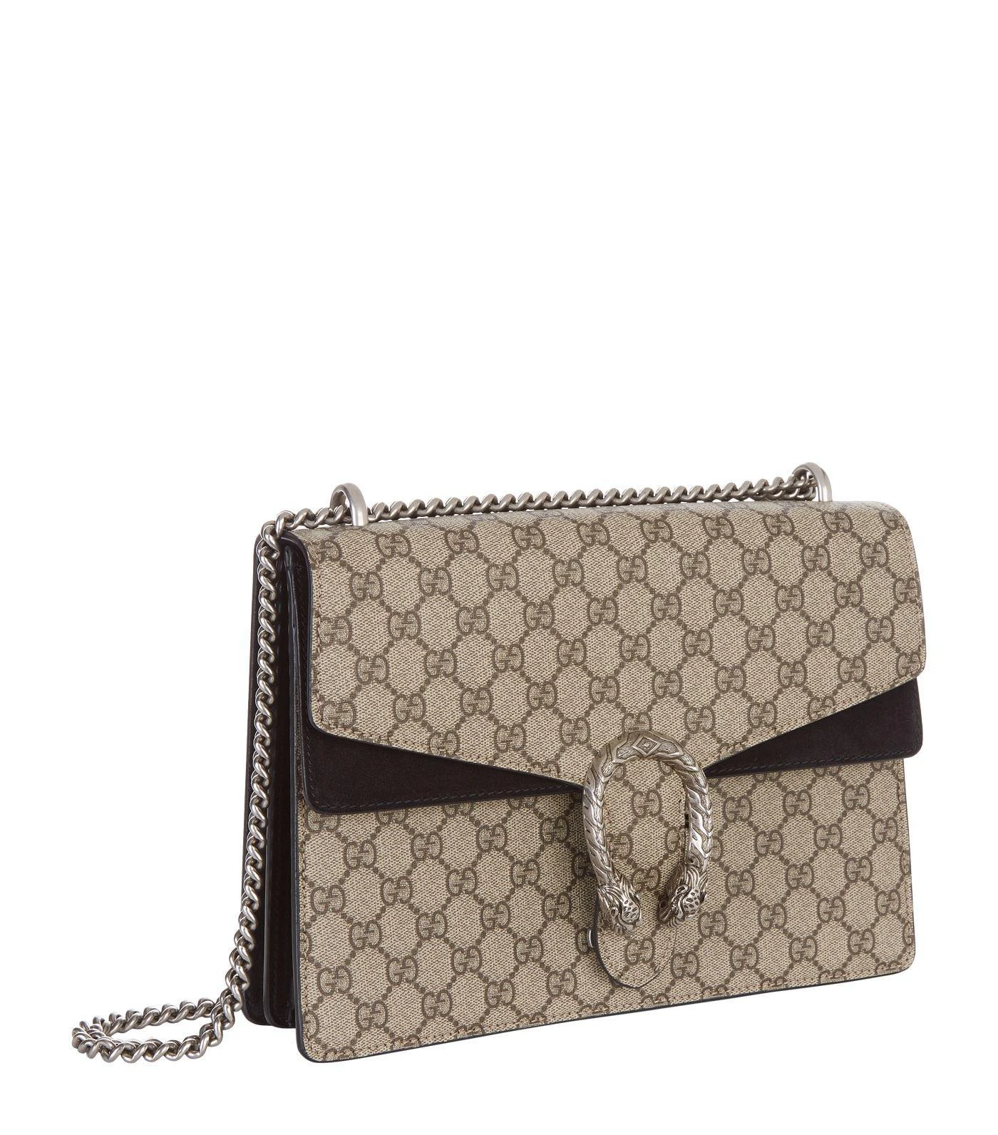 商品Gucci|Medium Dionysus GG Supreme Shoulder Bag,价格¥16657,第3张图片详细描述