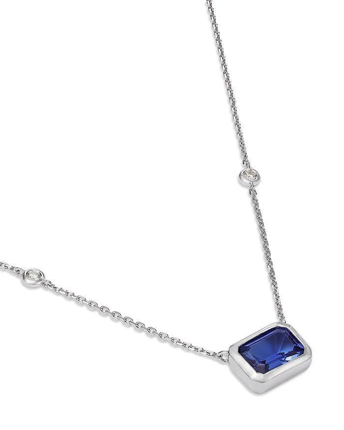 商品Bloomingdale's|Tanzanite & Diamond Pendant Necklace in 14K White Gold, 18" - Exclusive,价格¥19663,第3张图片详细描述