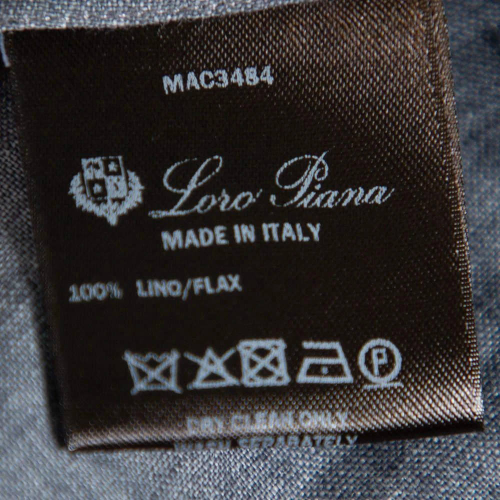 Loro Piana Grey Linen Button Front Shirt S 商品
