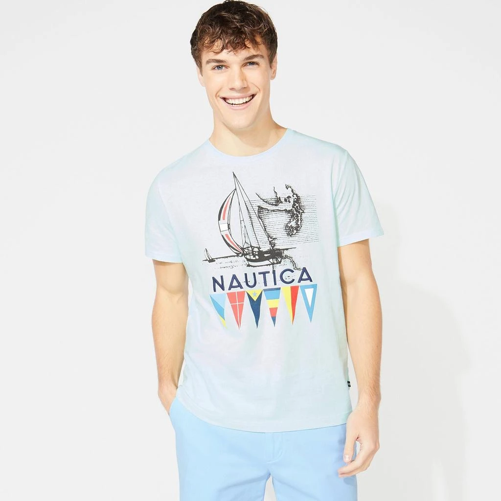 商品Nautica|Nautica Mens Big & Tall Flag Graphic T-Shirt,价格¥89,第1张图片