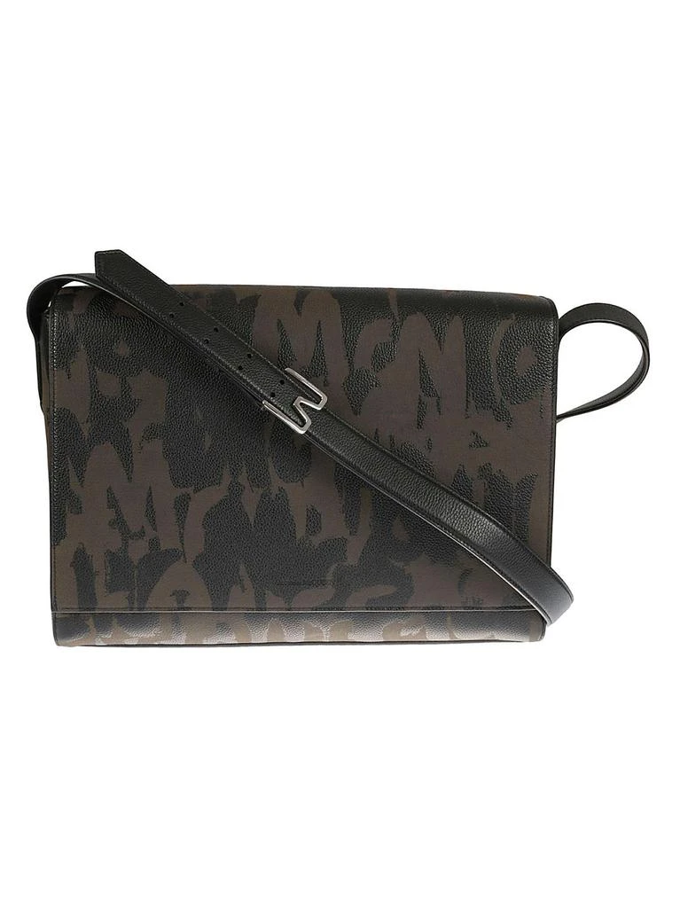 商品Alexander McQueen|Alexander McQueen Logo All-Over Printed Shoulder Bag,价格¥9748,第1张图片