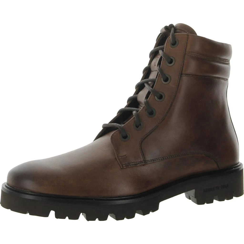 商品Kenneth Cole|Kenneth Cole New York Mens Rhode Lug Leather Lace-Up Ankle Boots,价格¥774,第1张图片