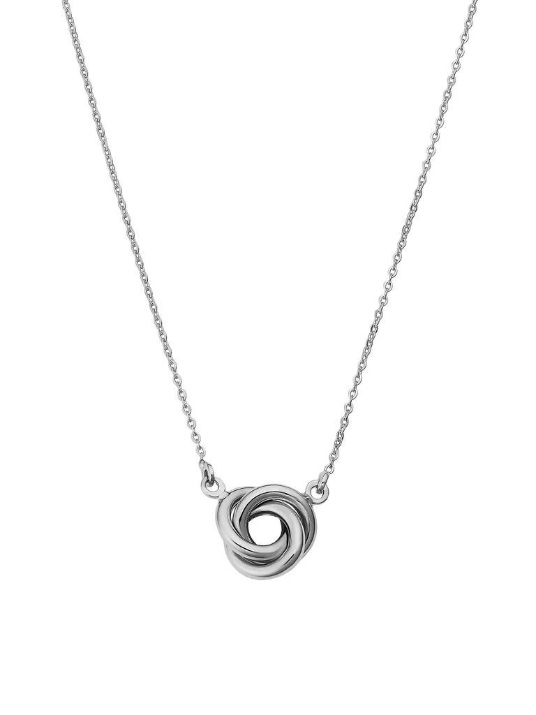 商品Oradina|14K White Solid Gold Kiss Me Pendant Necklace,价格¥1450,第1张图片