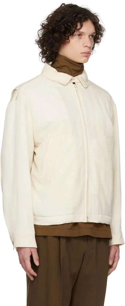 商品Lemaire|Off-White Spread Collar Bomber Jacket,价格¥3009,第2张图片详细描述