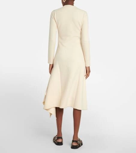 商品Jil Sander|不对称针织羊毛中长连衣裙,价格¥9779,第3张图片详细描述