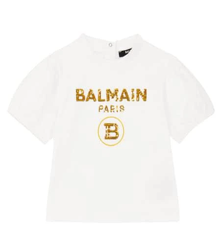 商品Balmain|Baby logo cotton-jersey T-shirt,价格¥1007,第1张图片