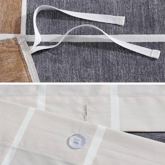 商品marimekko|Tiiliskivi Raita Cotton Duvet Cover Set, King,价格¥2766,第3张图片详细描述