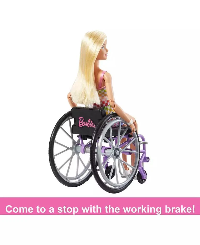 商品Barbie|Fashionistas Doll with Wheelchair and Ramp and Blonde Hair,价格¥176,第5张图片详细描述