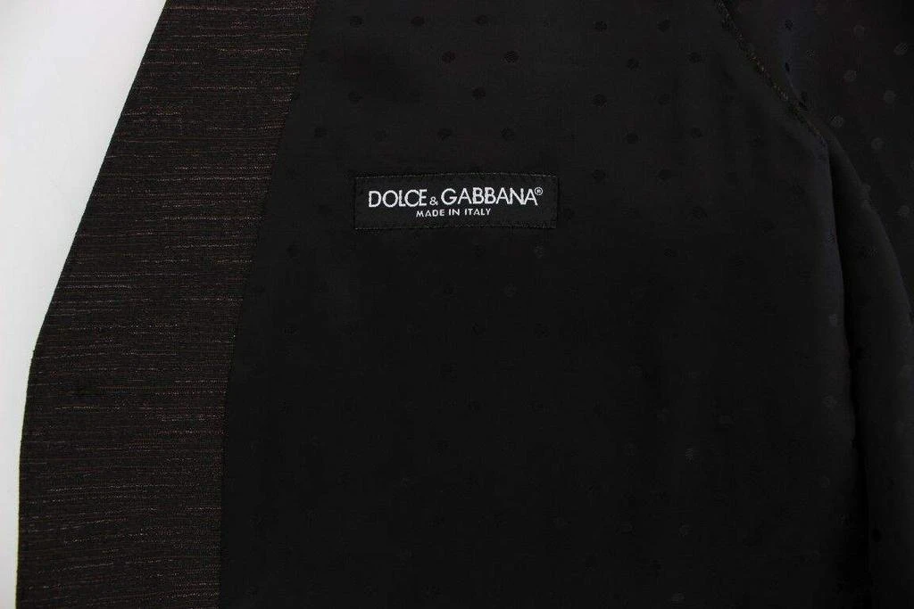 商品Dolce & Gabbana|Dolce & Gabbana Black Wool Logo Dress Gilet Vest,价格¥1752,第5张图片详细描述