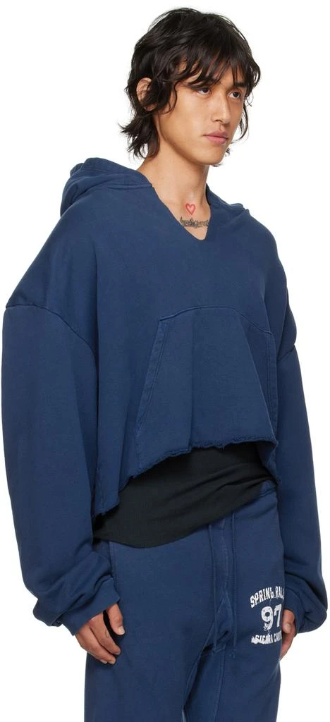 商品GREG ROSS|SSENSE Exclusive Navy V-Neck Hoodie,价格¥1816,第2张图片详细描述