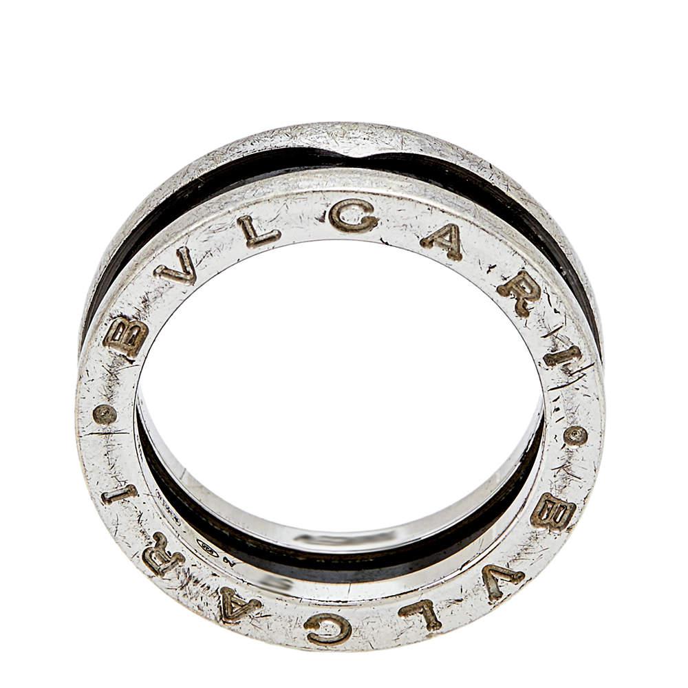 Bvlgari B-zero1 Save the Children Sterling Silver Ceramic Ring EU 57商品第4张图片规格展示