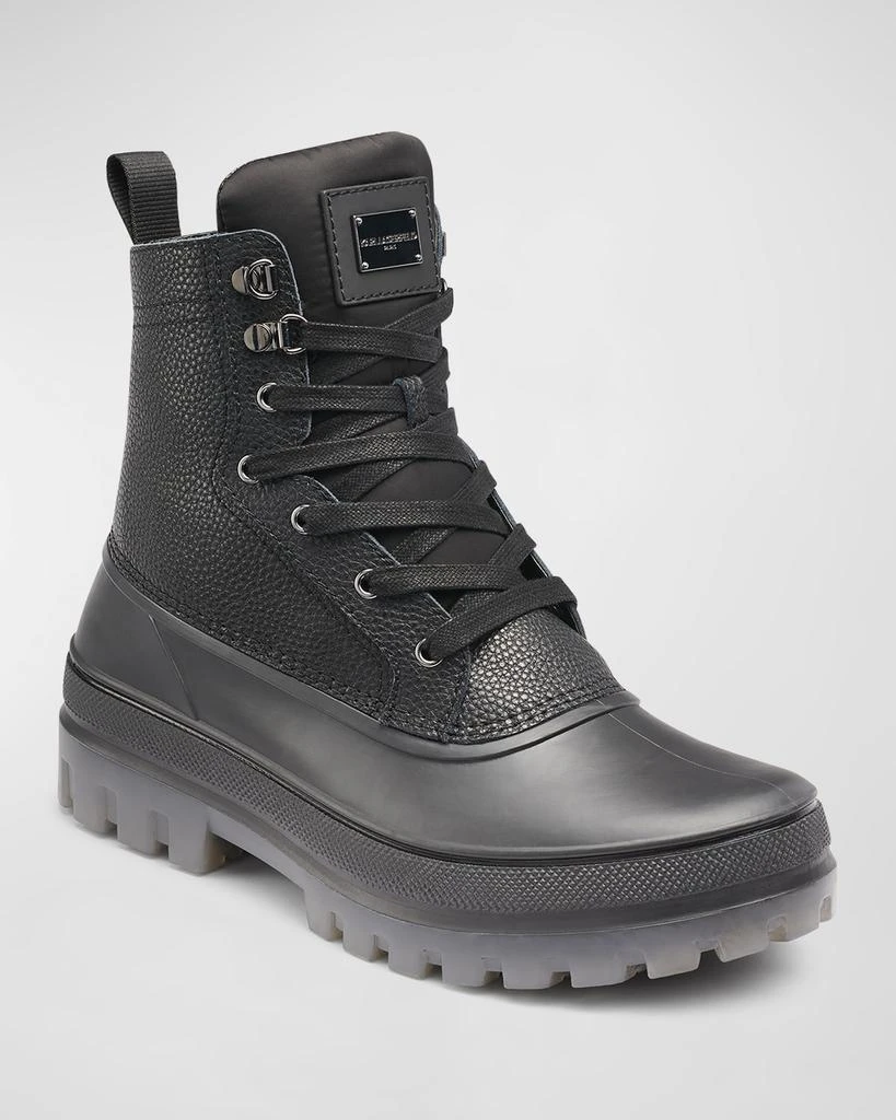 商品Karl Lagerfeld Paris|Men's Fleece-Lined Leather Lace-Up Winter Boots,价格¥1609,第2张图片详细描述