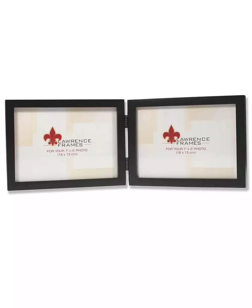 商品Lawrence Frames|Hinged Double Black Wood Picture Frame - Gallery Collection - 5" x 7",价格¥275,第1张图片