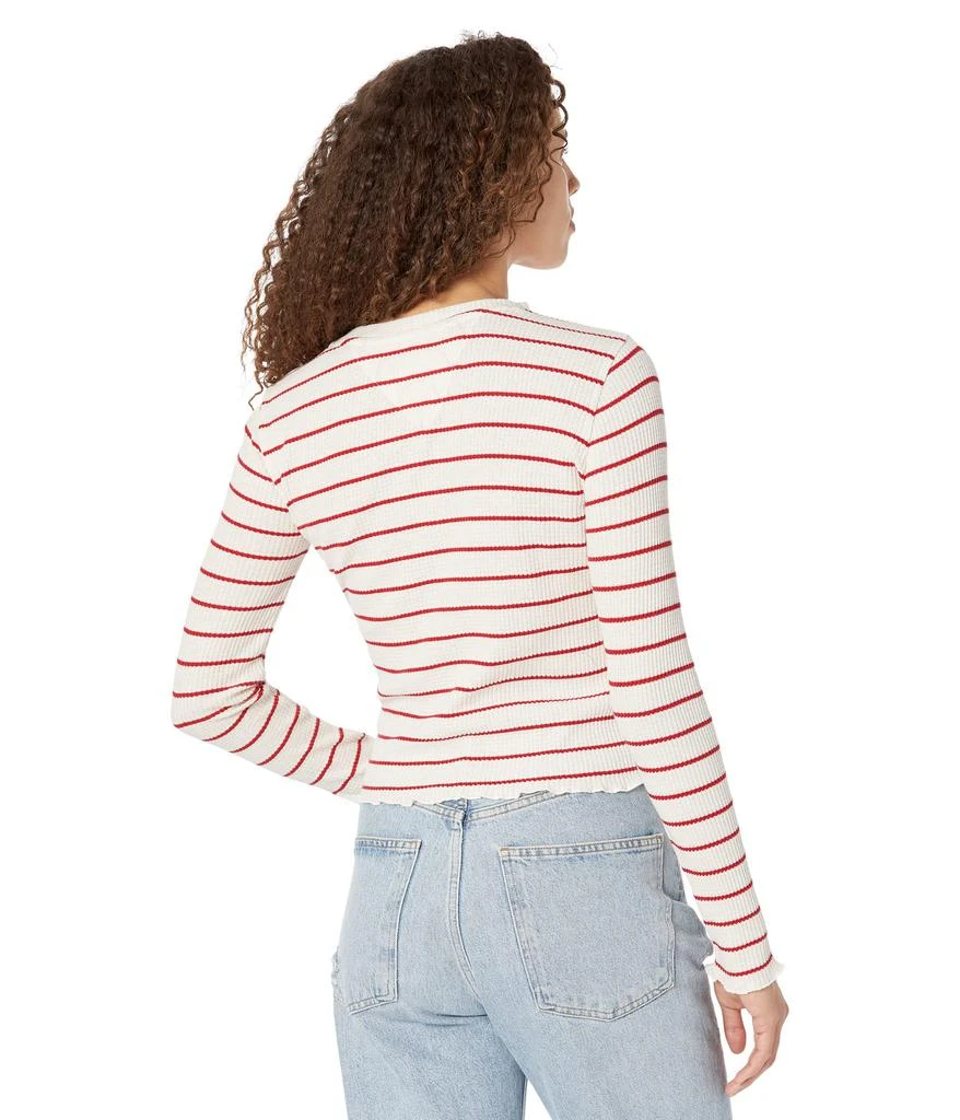 商品Tommy Jeans|Waffle Stripe Long Sleeve Tee,价格¥287,第2张图片详细描述