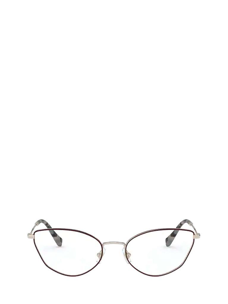 商品Miu Miu|Miu Miu MU 51SV pale gold / bordeaux female eyeglasses,价格¥1467,第1张图片