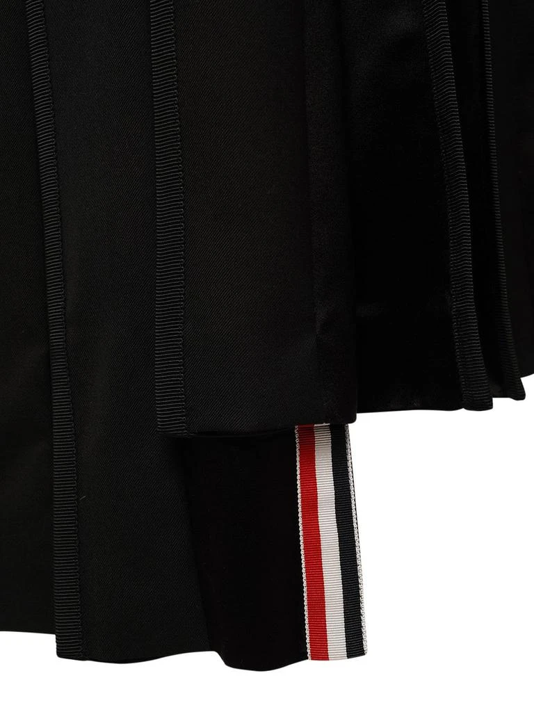 商品Thom Browne|Low Rise Wool & Silk Pleated Skirt,价格¥15829,第3张图片详细描述