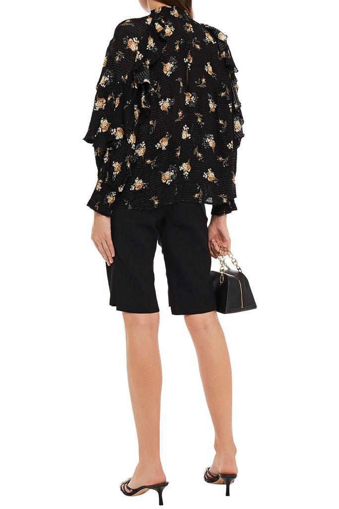 商品Maje|Ruffled floral-print fil coupé woven blouse,价格¥1017,第1张图片