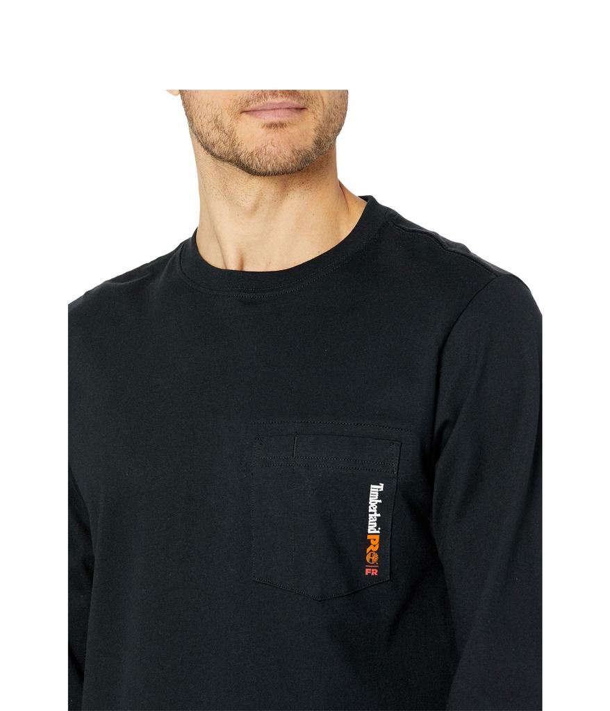FR Cotton Core Long Sleeve Pocket T-Shirt with Logo商品第3张图片规格展示