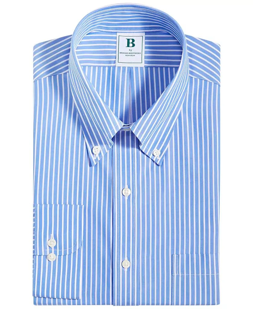 商品Brooks Brothers|Brooks Brothers Men's Regular Fit Non-Iron Thin Stripe Dress Shirt,价格¥686,第4张图片详细描述