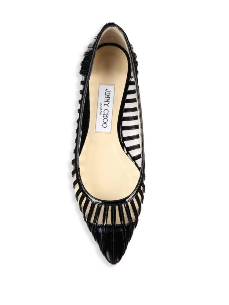 商品Jimmy Choo|Romy Patent Leather & PVC Flats,价格¥2473,第4张图片详细描述