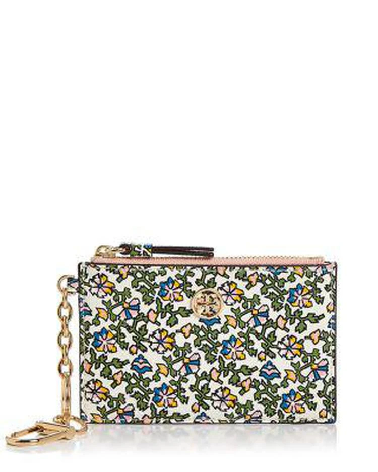 商品Tory Burch|Robinson Floral Leather Card Case & Key Fob,价格¥734,第1张图片