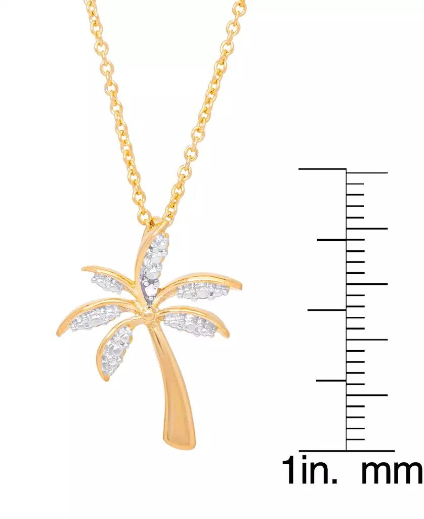 商品Macy's|Diamond Accent Palm Tree Pendant 18" Necklace in Gold Plate,价格¥191,第2张图片详细描述
