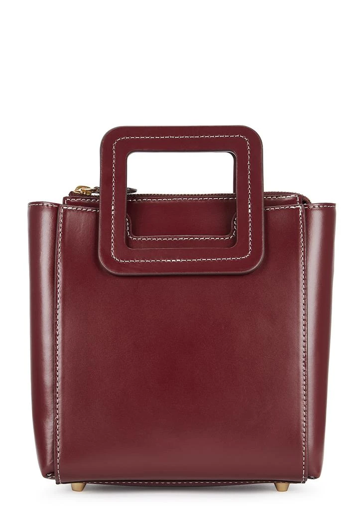 商品Staud|Shirley mini burgundy leather top handle bag,价格¥1253,第1张图片