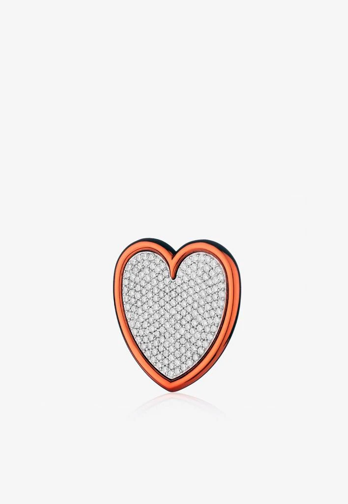 商品EÉRA|Special Order - Heart Earring in 18-karat White Gold with Diamonds,价格¥94054,第1张图片