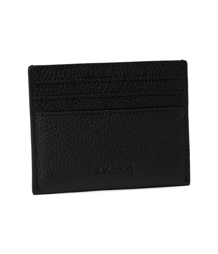 商品Coach|Flat Card Case in Pebble Leather w/ Sculpted C Hardware Branding,价格¥560,第2张图片详细描述