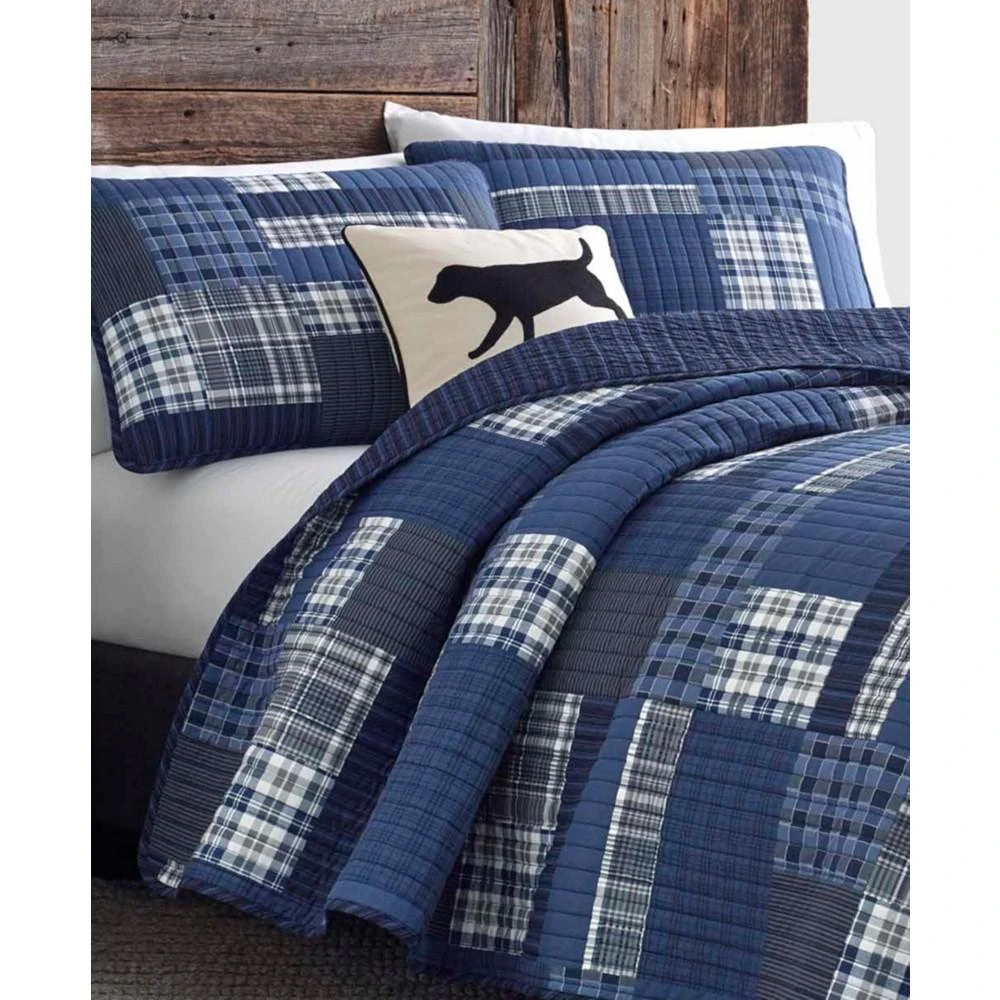 商品Eddie Bauer|Eastmont Navy Reversible 3-Piece King Quilt Set,价格¥1742,第4张图片详细描述