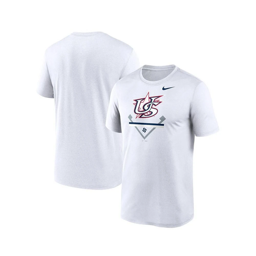 商品NIKE|Men's White USA Baseball 2023 World Baseball Classic Icon Legend T-shirt,价格¥298,第1张图片