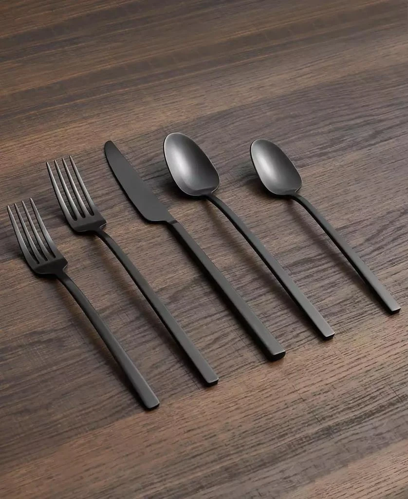 商品Cambridge Silversmiths|Damaris Black Satin Flatware Set, 20 Piece,价格¥1244,第3张图片详细描述