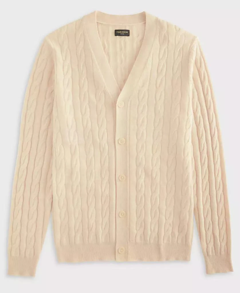 商品Club Room|Men's Regular-Fit Cable-Knit 100% Cashmere Cardigan, Macy's Exclusive,价格¥887,第3张图片详细描述