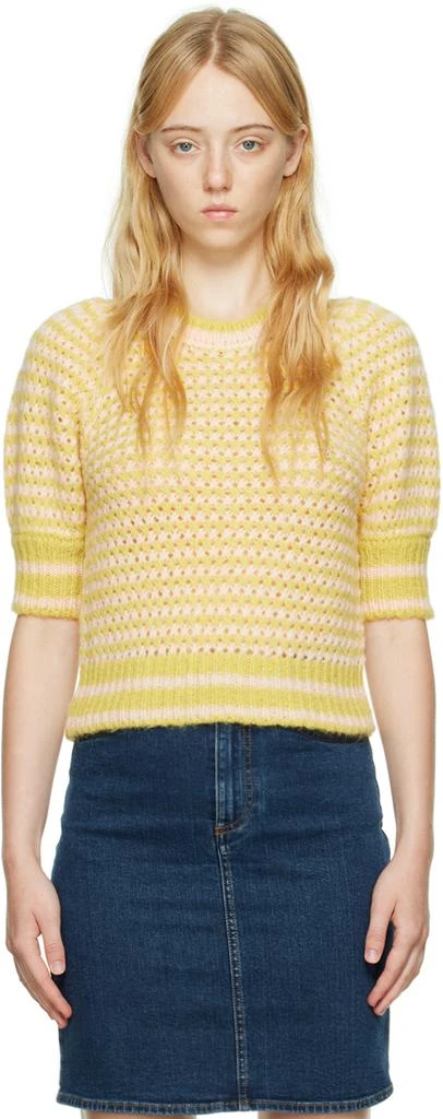 商品See by Chloé|Yellow & Pink Striped Sweater,价格¥1538,第1张图片