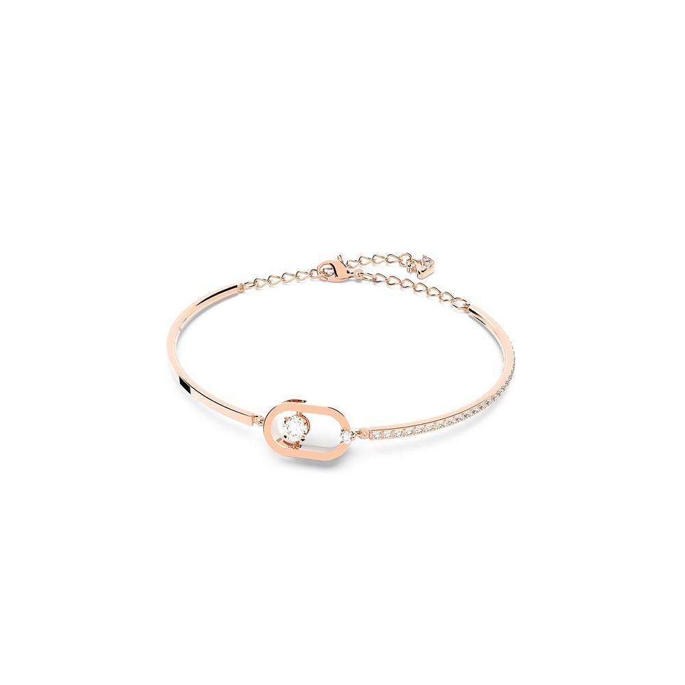 商品Swarovski|Sparkling Dance Oval Round Cut Rose Gold Tone Plated Bracelet,价格¥1181,第4张图片详细描述