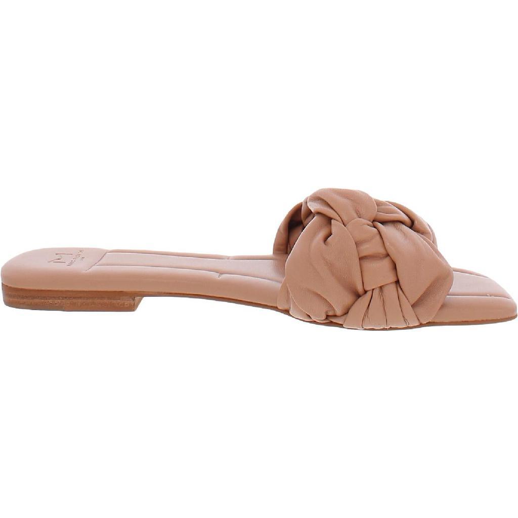 商品Marc Fisher|Marc Fisher LTD Womens Miyuki Leather Square Toe Slide Sandals,价格¥305,第5张图片详细描述